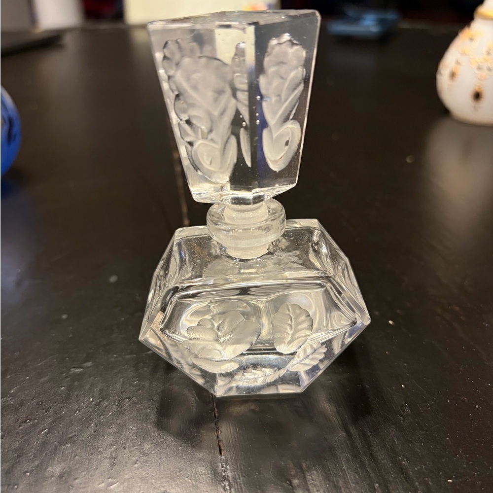 Vintage Clear Glass Perfume Bottle